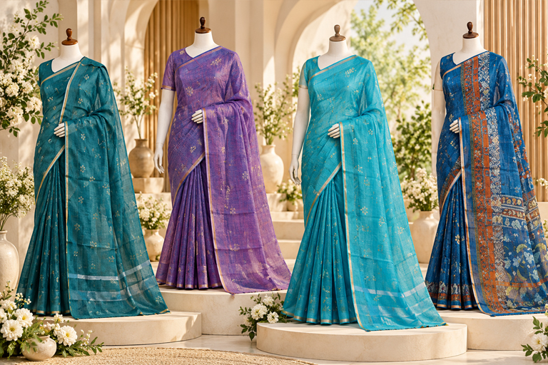 Printed Linen Sarees