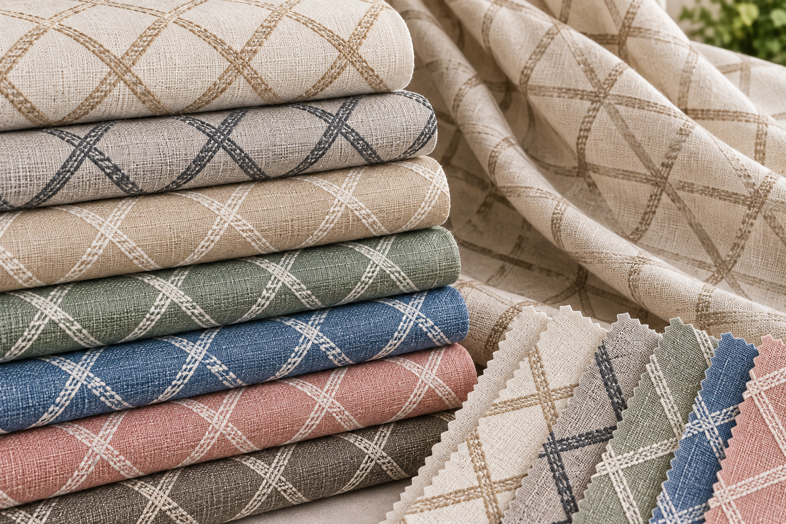 Linen X-cross Designs