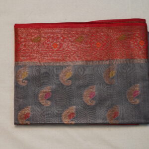 Tussar Monga Raw Silk Saree