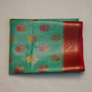 Tussar Monga Kalamkari Saree