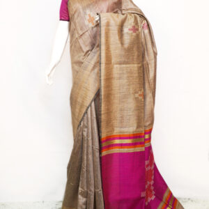 Embroidered Mulberry Dupion Silk