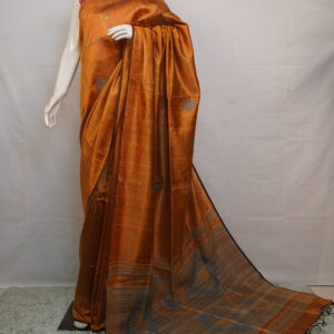 Elegant Mulberry Dupion Silk Saree – Pure Handwoven Finish