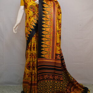 Tussar Silk Temple Border Saree