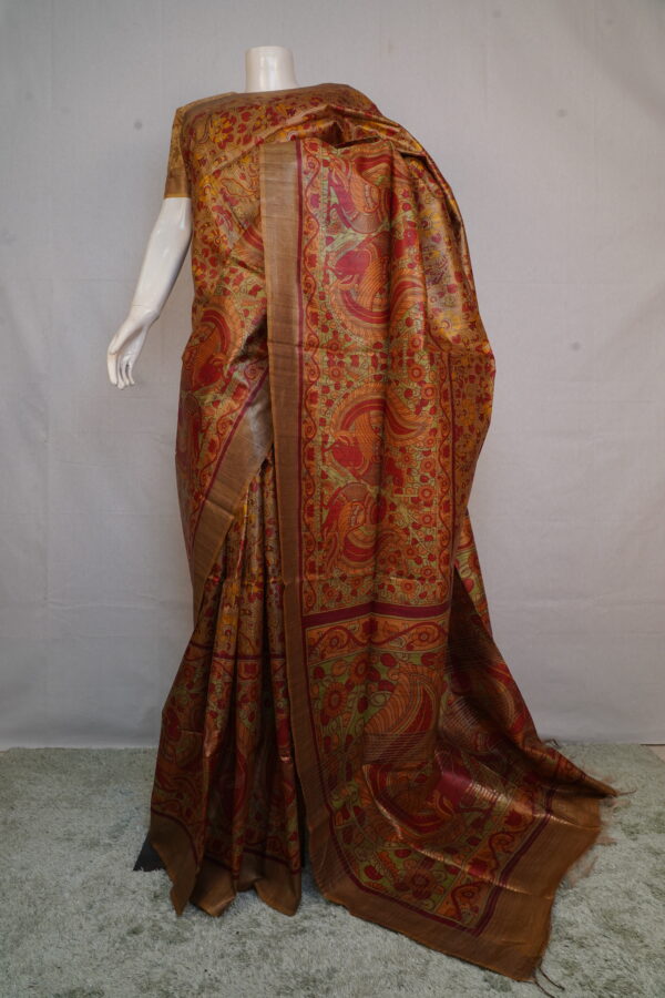 Tussar Silk Zari Border Saree