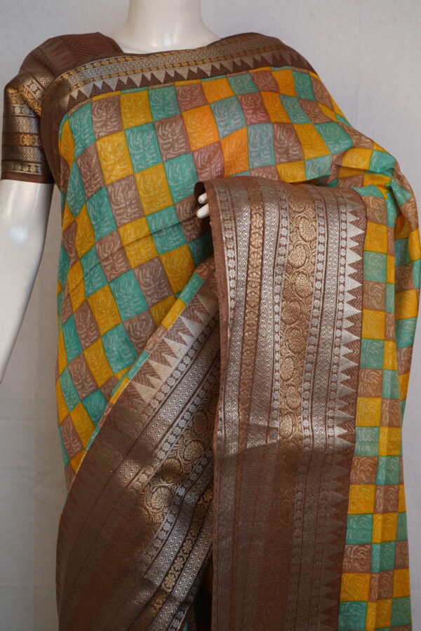 Kota Silk Ruffled Saree