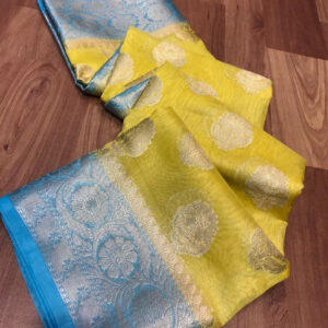 Linen kota sarees with jacquard boota design