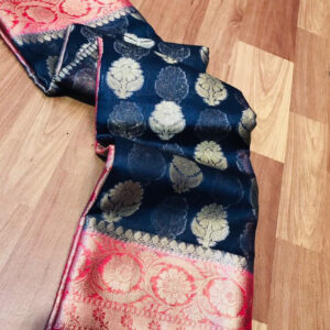 Linen kota sarees with jacquard boota design