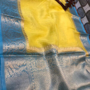 Linen kota sarees with jacquard boota design