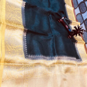 Linen kota sarees with jacquard boota design