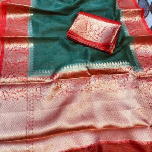 Linen kota sarees with jacquard boota design